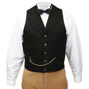 Frontier Classics black canvas Victorian/Old West waistcoat